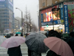 Akihabara im Schnee