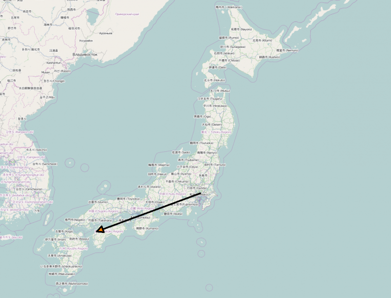 Ist schon ein kleines Stück von Tokyo nach Matsuyama